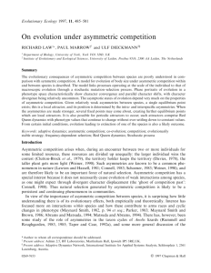 On evolution under asymmetric competition