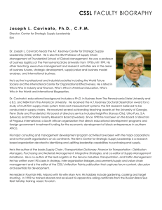 Joseph L. Cavinato, Ph.D., C.P.M. - Bio