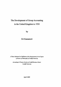 The Development of Group Accounting in the United Kingdom to