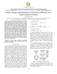 Kinetic Energy and Momentum Correction Coefficients for a