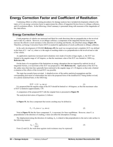 Energy Correction Factor and Coefficient of