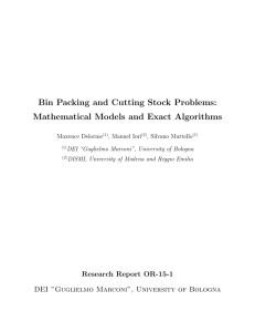 Bin Packing and Cutting Stock Problems: Mathematical Models and
