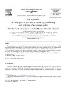 A rolling stock circulation model for combining and splitting of