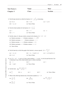 Test Form A Chapter 3