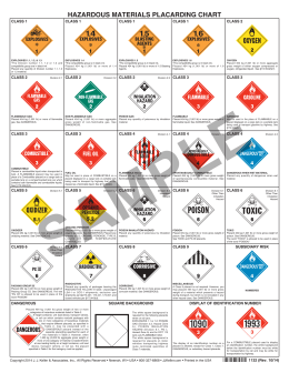 PLACARDS, LABELS and OTHER MARKINGS (firefighters)