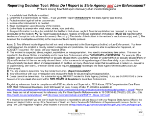 Reporting Decision Tool: When Do I Report to State Agency and