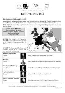 EUROPE 1815-1848