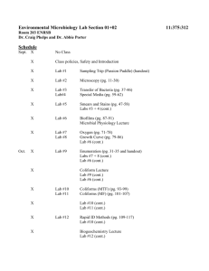 Environmental Microbiology Lab - Department of Environmental