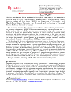 August 12th, 2015 Multiple post-doctoral fellow
