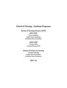 School of Nursing - Graduate Programs