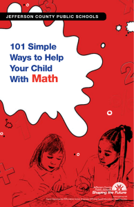101 Simple Ways to Help Your Child With Math