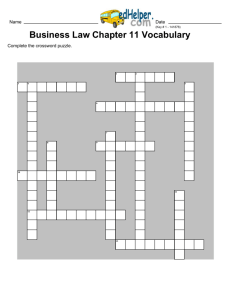 Business Law Chapter 11 Vocabulary