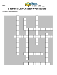 Business Law Chapter 9 Vocabulary