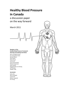 Healthy Blood Pressure in Canada