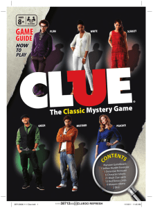 Clue the Classic Mystery Game 38712 Instructions