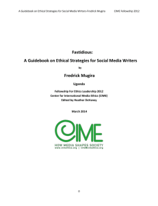A Guidebook on Ethical Strategies for Social Media Writers