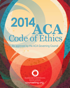 ACA Code of Ethics - American Counseling Association