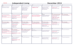 Independent Living December 2013