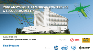 2010 ansys south american conference & esss users meeting