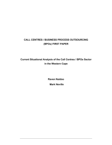 CALL CENTRES / BUSINESS PROCESS OUTSOURCING (BPOs