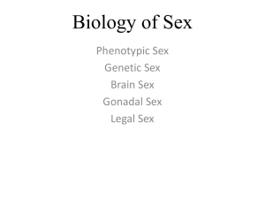 Biology of Sex - Department of Animal Science