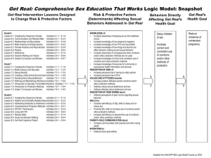 Get Real: Comprehensive Sex Education That Works Logic Model