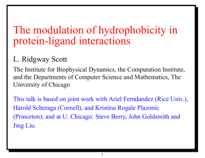 The modulation of hydrophobicity in protein