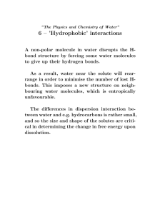 6 – 'Hydrophobic' interactions