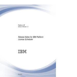 Release Notes for IBM Platform License Scheduler