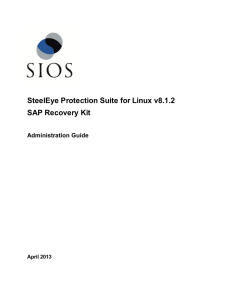 SAP Administration Guide - SIOS Technical Documentation