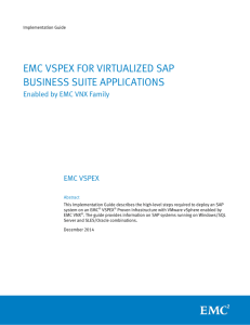 EMC VSPEX for Virtualized SAP Business Suite Applications