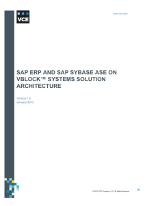 SAP ERP and SAP Sybase ASE on Vblock Systems Solution