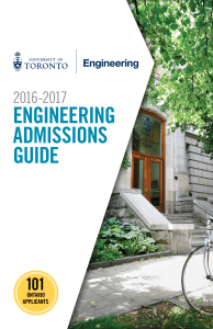 the Engineering Admissions Guide for OUAC 101