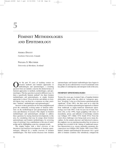 feminist methodologies and epistemology