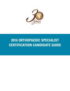 2016 orthopaedic specialist certification candidate guide