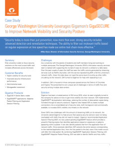 George Washington University Leverages Gigamon's GigaSECURE