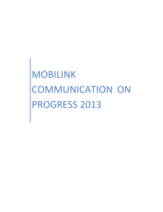 Mobilink UNGC - CoP 2013 - United Nations Global Compact