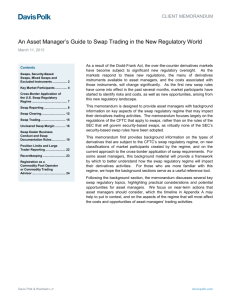 An Asset Manager's Guide to Swap Trading in the New Regulatory
