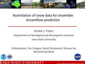 Assimilation of snow data for ensemble streamflow prediction