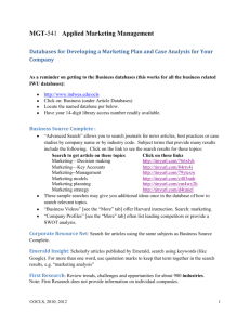 Marketing Management Research Guide