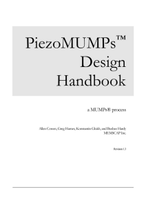 PiezoMUMPs Design Rules