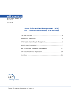 Asset Information Management - Part 1: The Case for Developing an