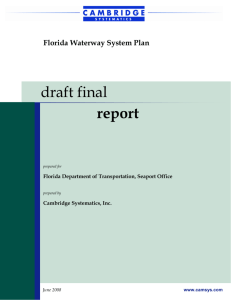 Florida Waterway System Plan - Florida Department of Transportation
