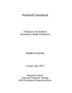 PreHealth Handbook - Seattle University