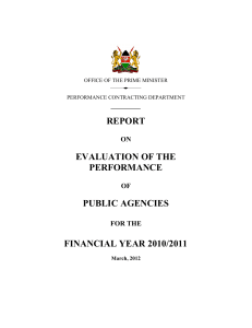 REPORT EVALUATION OF THE PERFORMANCE PUBLIC