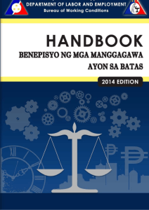 Handbook ng Benepisyo ng mga Manggagawa Ayon sa Batas