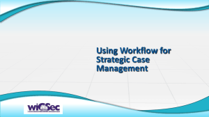 Using Workflow for Strategic Case Management