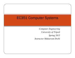 EC351 Computer Systems - Computer Engineering Department (EC)