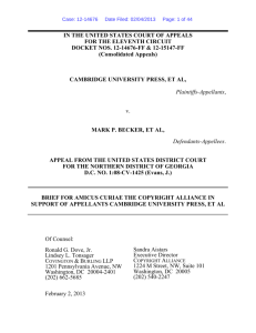 Brief for Amicus Curiae the Copyright Alliance in Support of