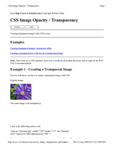 CSS Image Opacity / Transparency